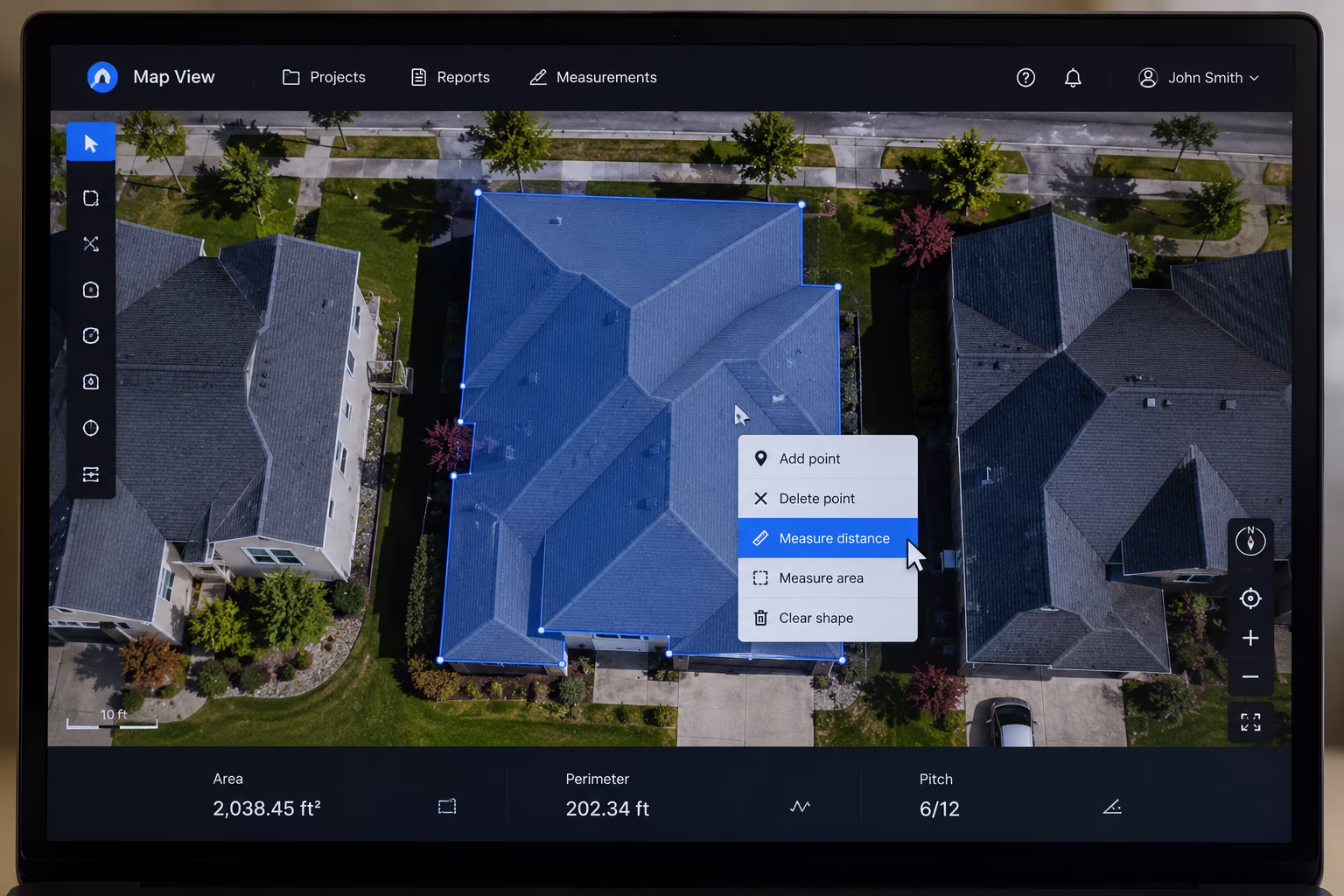 How to use the Google Maps measure distance tool to calculate roof size for solar panels